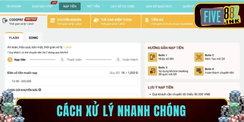 nạp tiền five88