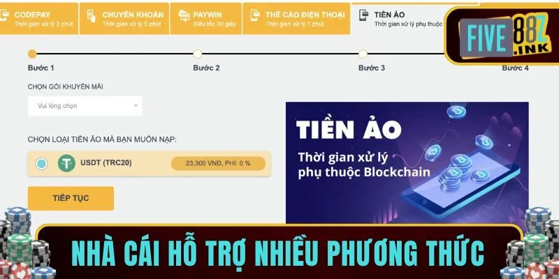 nạp tiền five88