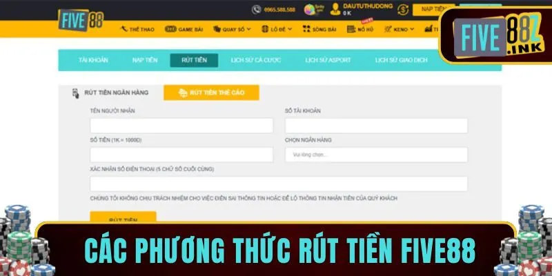 rút tiền five88